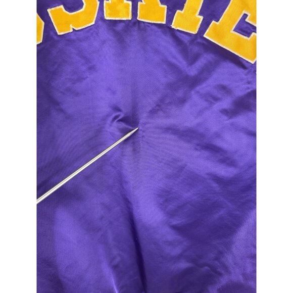 VTG Washington Huskies Satin Jacket Mens L Made In USA Front Back Spell Out READ - Picture 11 of 16